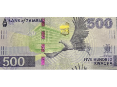 Банкнота Замбия 500 (пятьсот) квача 2025 год. Pick 67.1. UNC