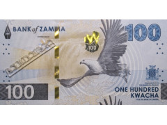 Банкнота Замбия 100 (сто) квача 2024 год. Pick 65.1. UNC