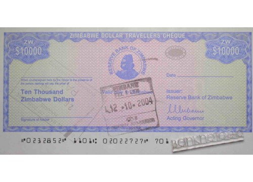 Банкнота Зимбабве 10000 (десять тысяч) долларов 2003 год. Pick 17. UNC