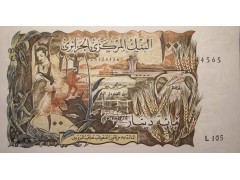 Банкнота Алжир 100 (сто) динар 1970 год. Pick 128b. UNC
