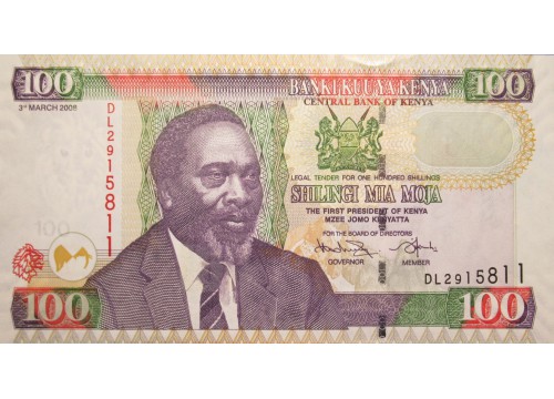 Банкнота Кения 100 (сто) шиллингов 2008 год. Pick 48c. UNC