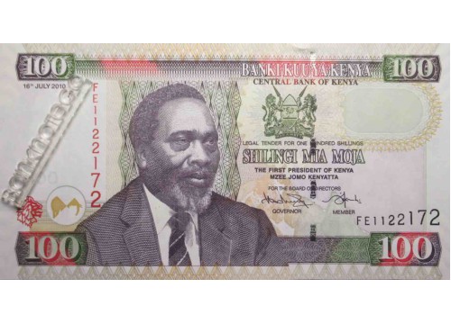 Банкнота Кения 100 (сто) шилингов 2009 год. Pick 48e. UNC