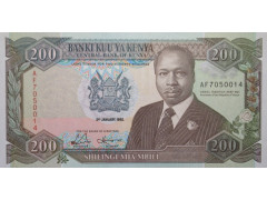 Банкнота Кения 200 (двести) шилингов 1992 год. Pick 29c. UNC