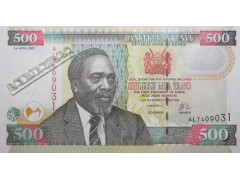 Банкнота Кения 500 (пятьсот) шиллингов 2003 год. Pick 44a. UNC