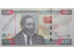 Банкнота Кения 500 (пятьсот) шиллингов 2004 год. Pick 44c. UNC