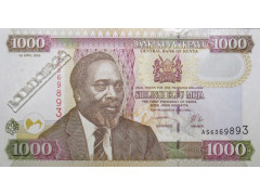 Банкнота Кения 1000 (тысяча) шиллингов 2003 год. Pick 45a. UNC