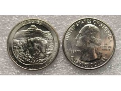 Монета США 25 (двадцать пять) центов Национальный парк Глейшер 2011 год. UNC