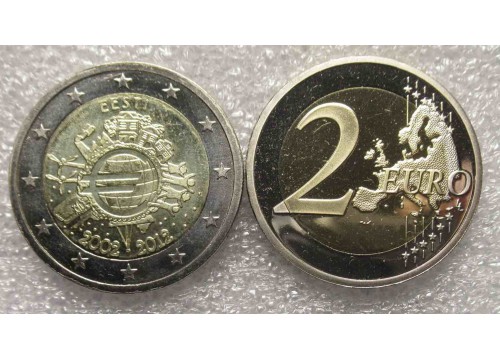 Монета Эстония юбилейные 2 (два) евро 2012 год. UNC