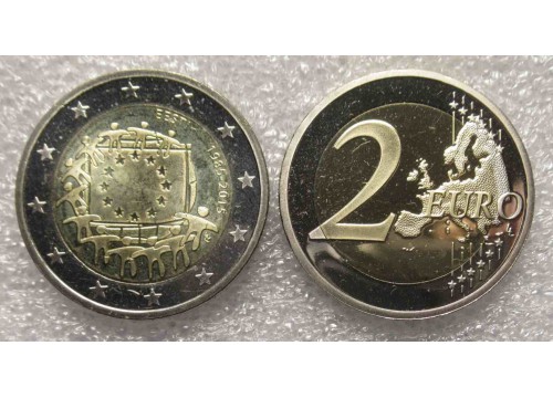 Монета Эстония юбилейные 2 (два) евро 2015 год. UNC