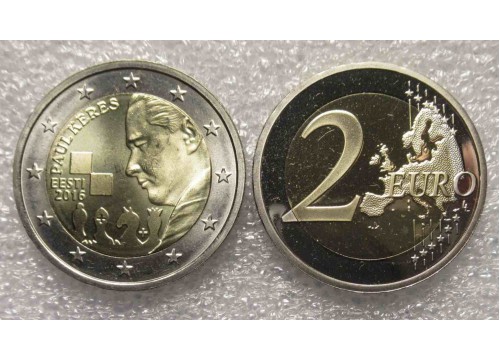 Монета Эстония юбилейные 2 (два) евро 2016 год. UNC