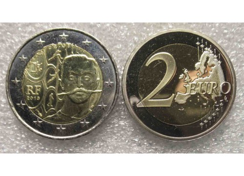 Монета Франция юбилейные 2 (два) евро 2013 год. UNC