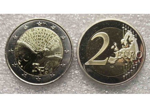 Монета Франция юбилейные 2 (два) евро 2015 год. UNC