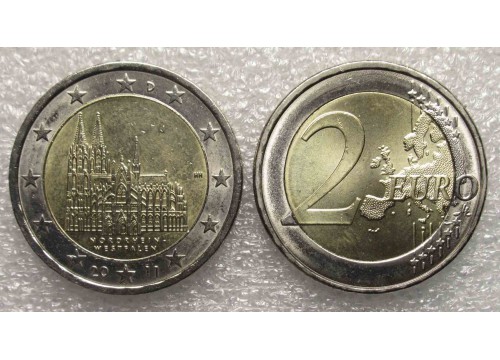 Монета Германия Юбилейные 2 (два) евро 2011 год. UNC