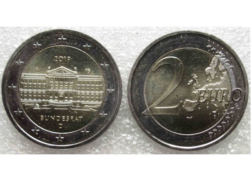 Монета Германия Юбилейные 2 (два) евро 2019 год. UNC