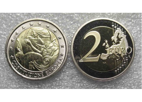 Монета Италия юбилейные 2 (два) евро 2005 год. UNC