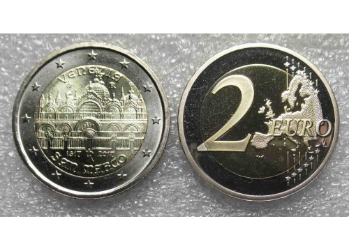 Монета Италия юбилейные 2 (два) евро 2017 год. UNC