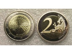 Монета Латвия юбилейные 2 (два) евро 2015 год. UNC