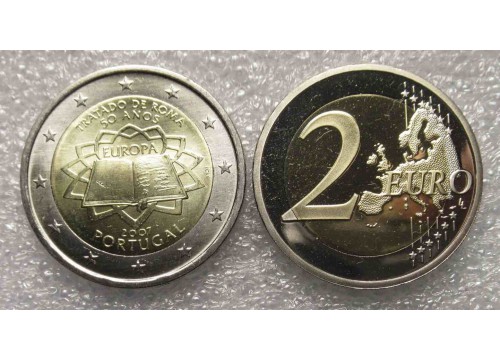 Монета Португалия Юбилейные 2 (два) евро 2007 год. UNC