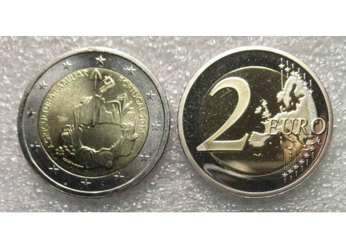 Монета Португалия Юбилейные 2 (два) евро 2014 год. UNC