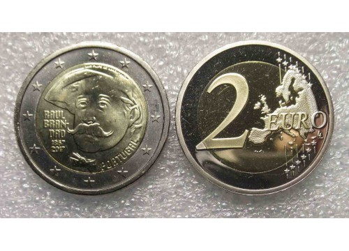 Монета Португалия Юбилейные 2 (два) евро 2017 год. UNC