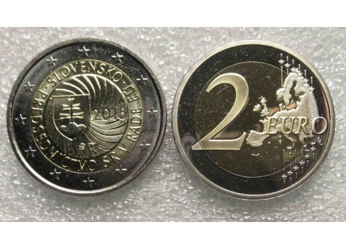 Монета Словакия юбилейные 2 (два) евро 2016 год. UNC